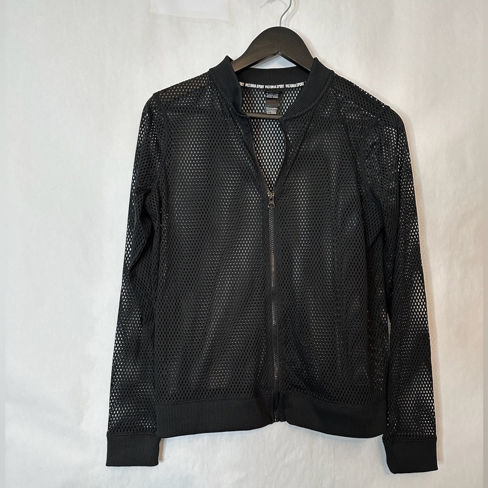Victoria’s Secret Sport Y2K Black Mesh Bomber Jacket Size Small
Workout Baddie - Picture 5 of 11